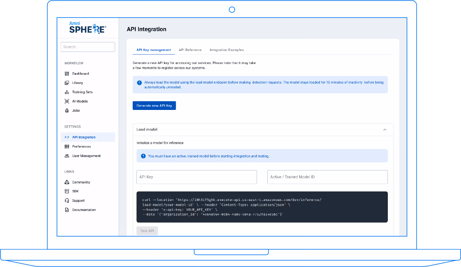 Computer VIsion AI Model development dashboard